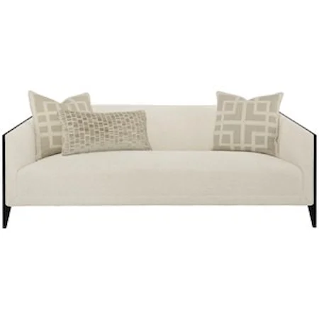 Contemporary Sofa with Exposed Wood Frame